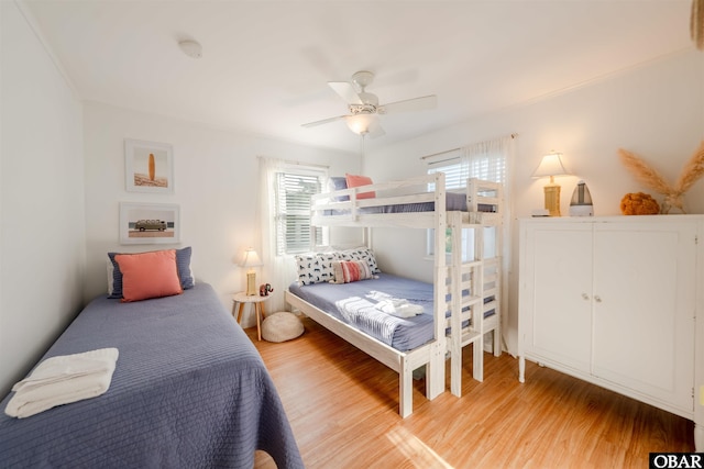24217 N Holiday Blvd Lot 79, Rodanthe, NC 27968 - bedroom featuring light wood-style floors and ceiling fan