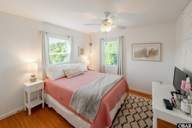 24217 N Holiday Blvd Lot 79, Rodanthe, NC 27968 - bedroom featuring light wood-style floors and a ceiling fan