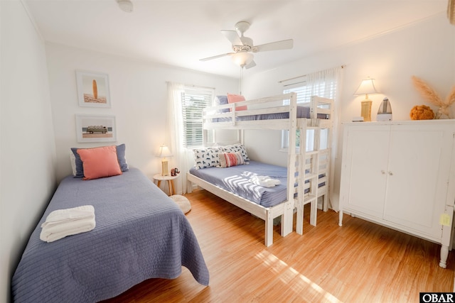 24217 N Holiday Blvd Lot 79, Rodanthe, NC 27968 - bedroom featuring wood finished floors and a ceiling fan