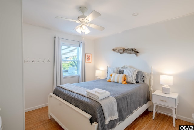 24217 N Holiday Blvd Lot 79, Rodanthe, NC 27968 - bedroom with light wood-style floors and a ceiling fan