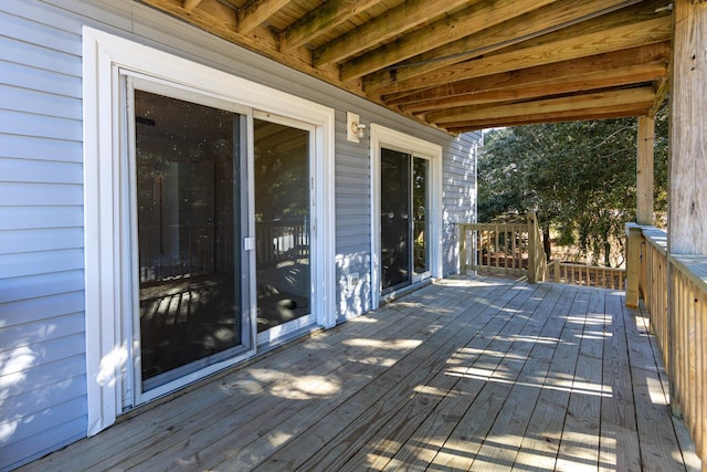 view of wooden deck