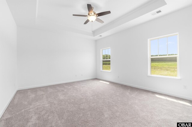 104 Yadkin Dr Lot # 77, South Mills, NC 27973 - carpeted spare room featuring a raised ceiling and ceiling fan