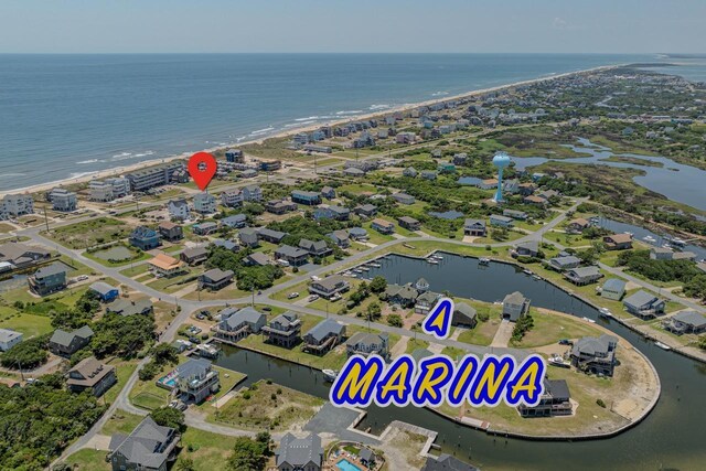 56738 NC-12 Hwy Lot 5, Hatteras, NC 27943 - birds eye view of property with a water view and a residential view