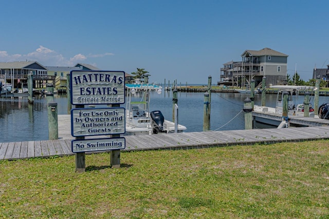 56738 NC-12 Hwy Lot 5, Hatteras, NC 27943 - dock area featuring a yard and a water view