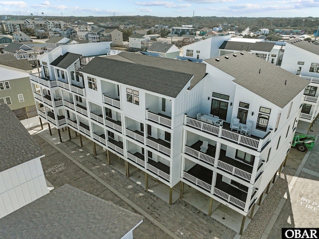 aerial view with a residential view