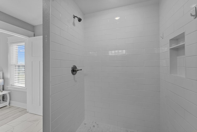 full bathroom with a stall shower