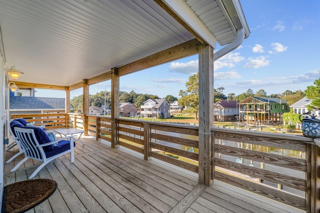 deck featuring a residential view