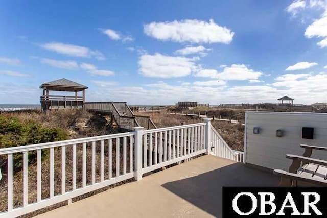 view of patio featuring a gazebo