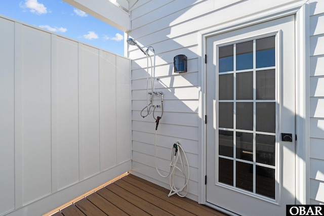 view of wooden deck