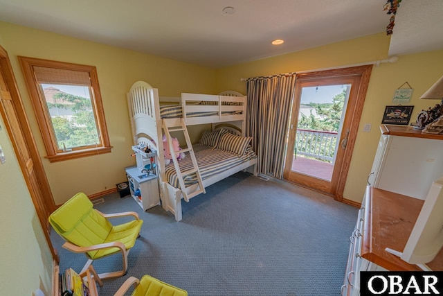 39972 NC-12 Hwy Lot 15, Avon, NC 27915 - carpeted bedroom with access to exterior, recessed lighting, and baseboards
