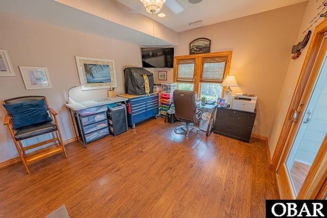 39972 NC-12 Hwy Lot 15, Avon, NC 27915 - home office with light wood finished floors and baseboards