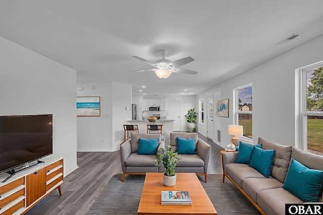 113 Otter Way Lot 68, South Mills, NC 27976 - living room with wood finished floors, ceiling fan, and recessed lighting
