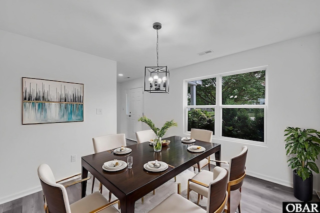 113 Otter Way Lot 68, South Mills, NC 27976 - dining area with wood finished floors, a chandelier, and recessed lighting