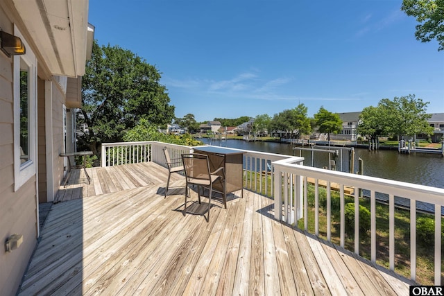 4005 Ivy Ln Lot # 16, Kitty Hawk, NC 27949 - wooden terrace featuring a water view
