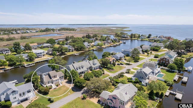 4005 Ivy Ln Lot # 16, Kitty Hawk, NC 27949 - aerial perspective of suburban area featuring a large body of water