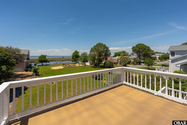 4005 Ivy Ln Lot # 16, Kitty Hawk, NC 27949 - balcony featuring a water view and a residential view