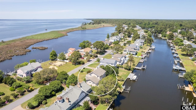 4005 Ivy Ln Lot # 16, Kitty Hawk, NC 27949 - aerial view of residential area featuring a large body of water