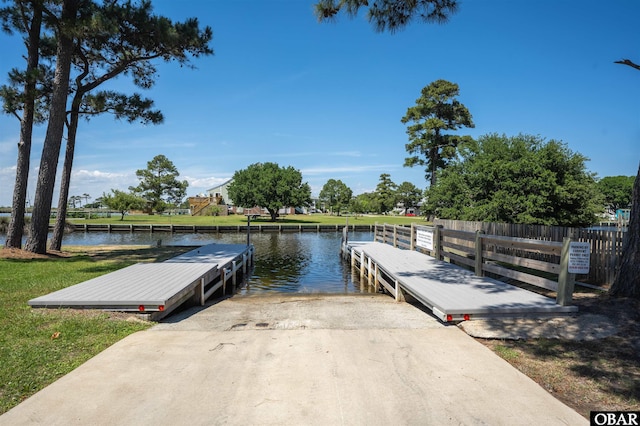 4005 Ivy Ln Lot # 16, Kitty Hawk, NC 27949 - dock with a boat ramp and a water view