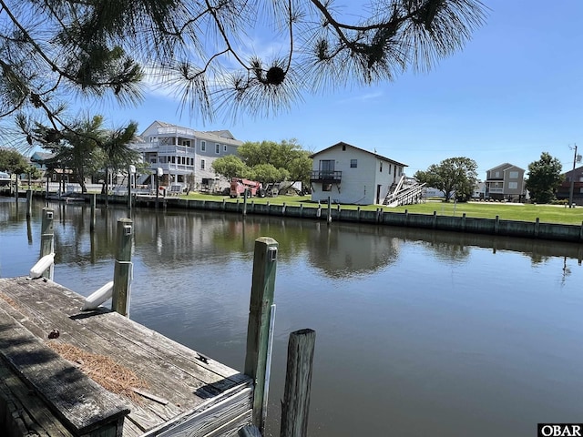 1612 Harbour View Dr Lot 114, Kill Devil Hills, NC 27948 - dock featuring a water view and a residential view