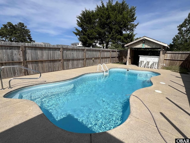 1612 Harbour View Dr Lot 114, Kill Devil Hills, NC 27948 - view of swimming pool with a patio area and a fenced backyard