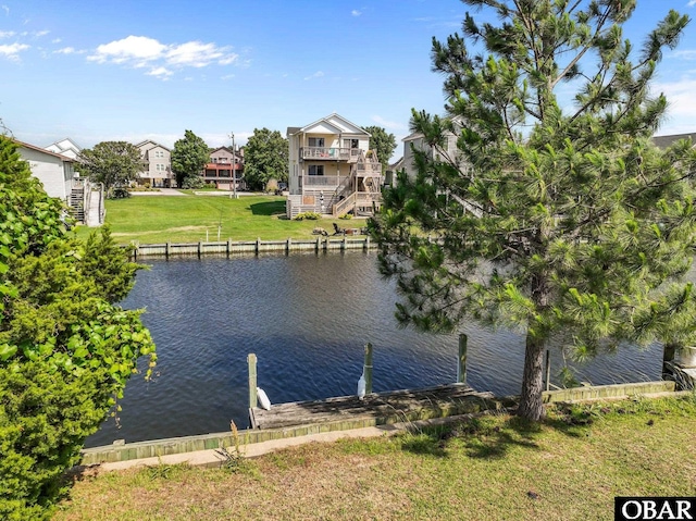 1612 Harbour View Dr Lot 114, Kill Devil Hills, NC 27948 - water view featuring a dock and stairs