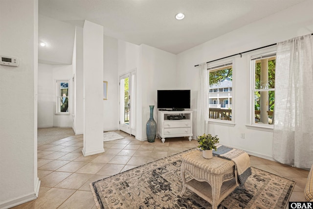 506 Magnolia Way Lot 29, Corolla, NC 27927 - living area with light tile patterned floors and recessed lighting