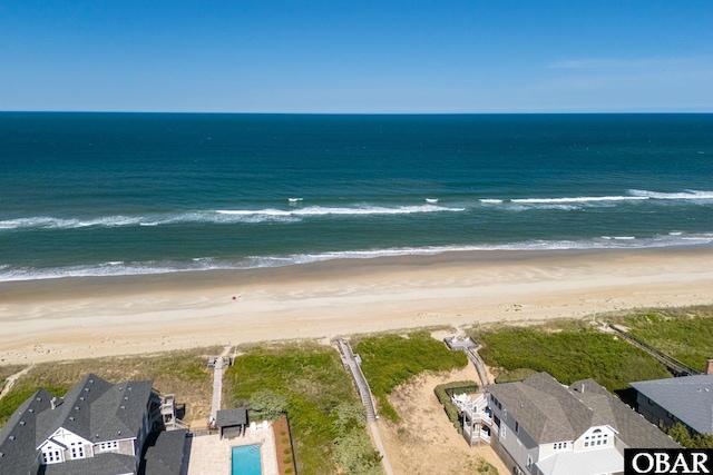 24 First Ave Lot # 14, Southern Shores, NC 27949 - aerial view featuring a view of the beach and a water view
