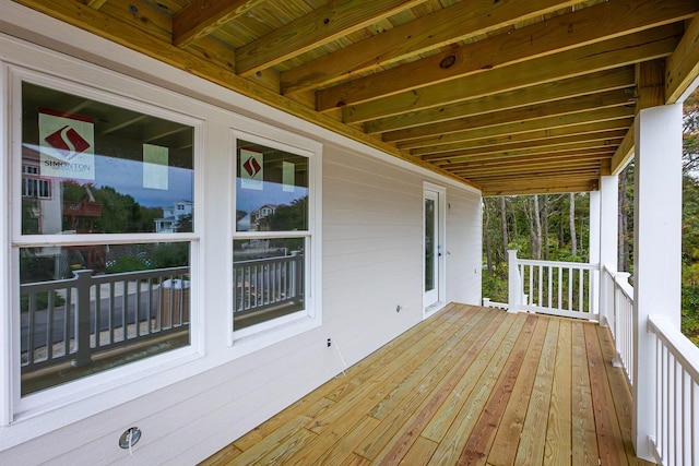 view of wooden terrace