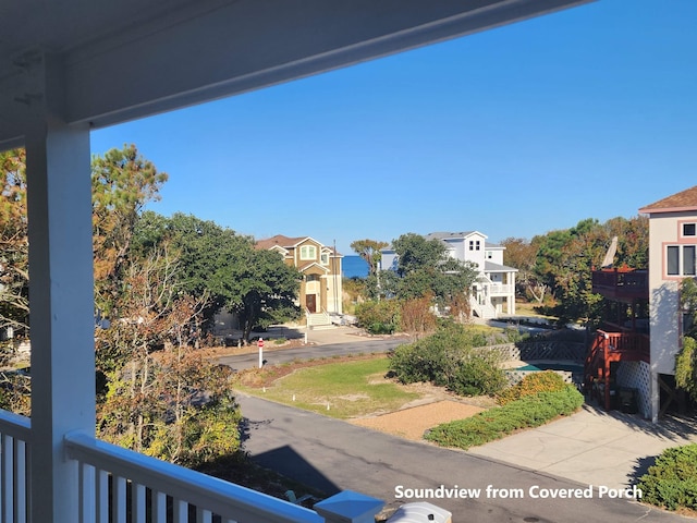 balcony with a residential view