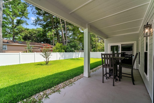 view of patio / terrace featuring a fenced backyard