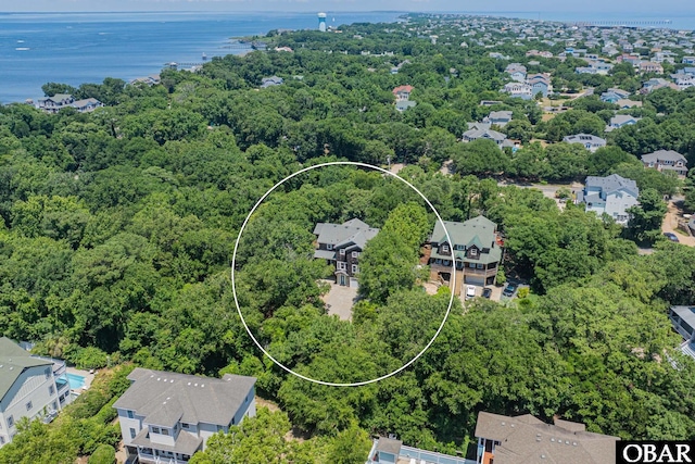 102 Settlers Ln Lot 7R, Duck, NC 27949 - aerial view of residential area featuring a large body of water and a forest