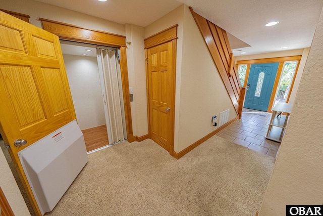 102 Settlers Ln Lot 7R, Duck, NC 27949 - hallway featuring recessed lighting and carpet floors