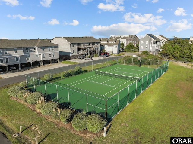 627 Sand Fiddler Cir Unit B-1, Corolla, NC 27927 - view of tennis court featuring a residential view