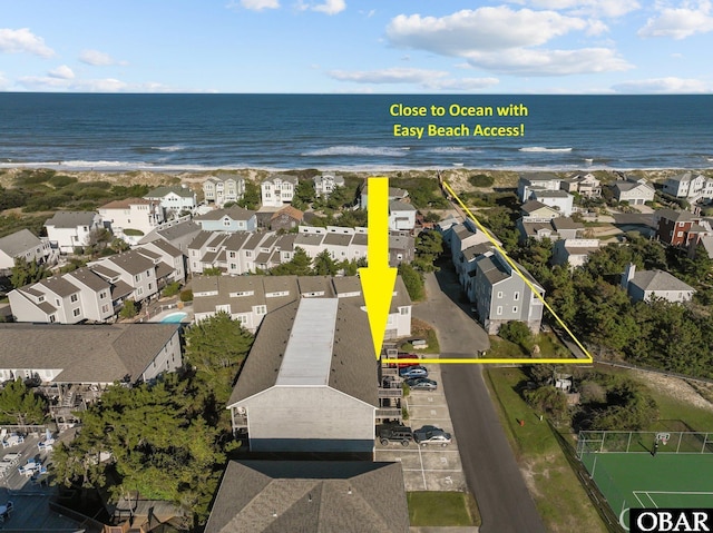627 Sand Fiddler Cir Unit B-1, Corolla, NC 27927 - aerial view of residential area featuring extended coastline and property boundaries highlighted