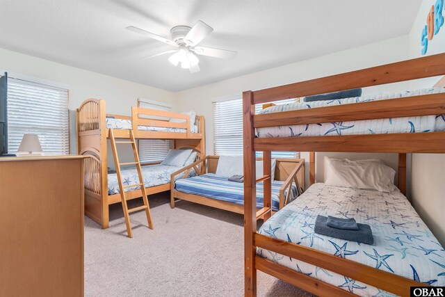 757 Fishermans Ct Lot 66, Corolla, NC 27927 - carpeted bedroom with multiple windows and a ceiling fan