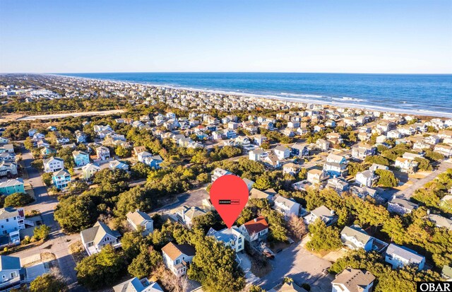 757 Fishermans Ct Lot 66, Corolla, NC 27927 - drone / aerial view with a residential view, a water view, and a view of the beach
