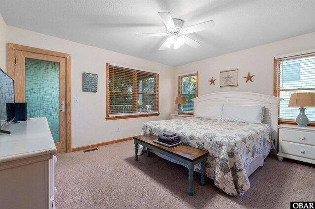 757 Fishermans Ct Lot 66, Corolla, NC 27927 - carpeted bedroom with visible vents, baseboards, and ceiling fan
