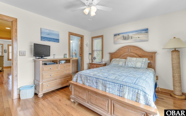 2132 Dolphin Ln Lot 62, Corolla, NC 27927 - bedroom featuring light wood-style flooring and ceiling fan