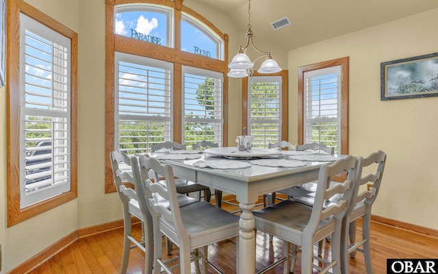 2132 Dolphin Ln Lot 62, Corolla, NC 27927 - dining space with light wood-style flooring and vaulted ceiling