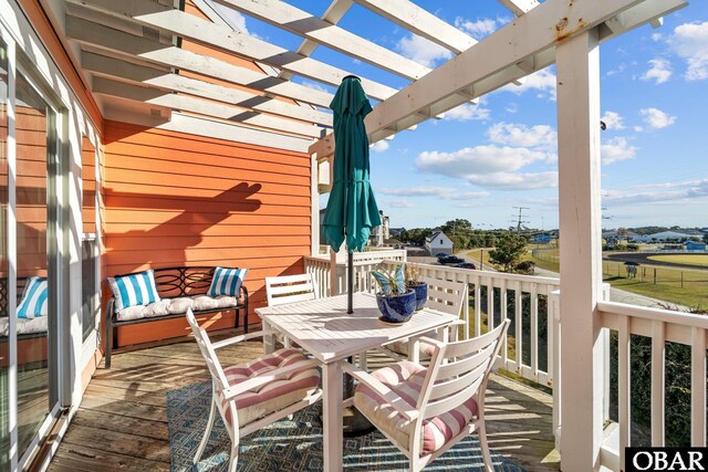 1108 Cambridge Rd Unit 307-I, Kill Devil Hills, NC 27948 - deck with a pergola and outdoor dining area