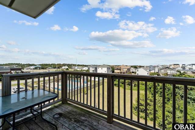 deck featuring a residential view