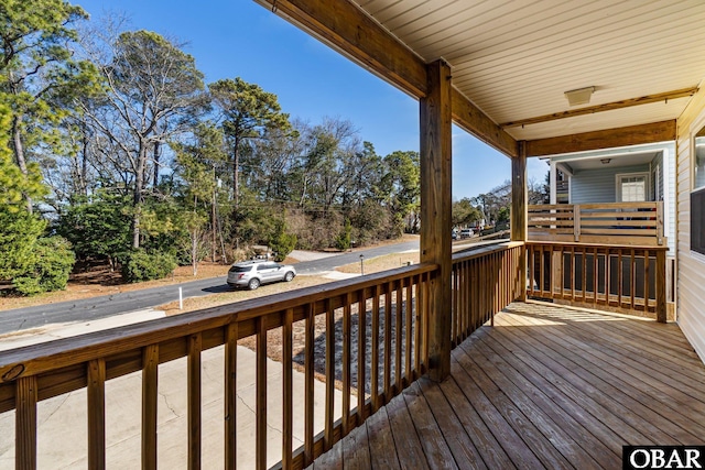 view of wooden terrace