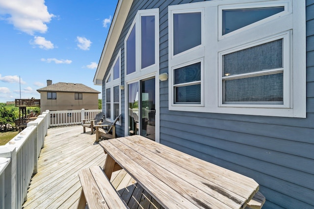 view of wooden terrace