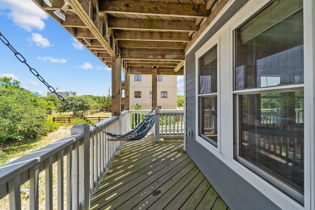 view of wooden deck