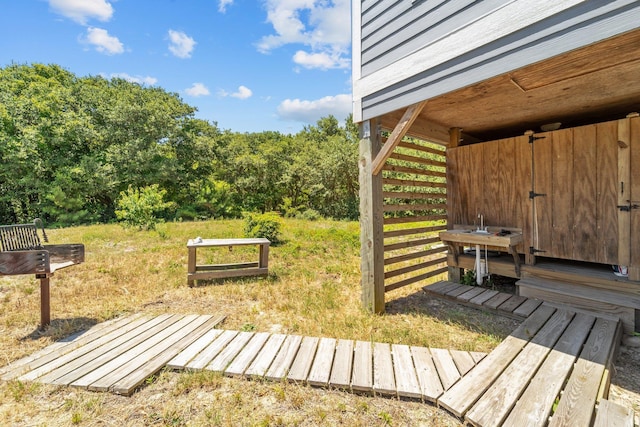 view of wooden terrace