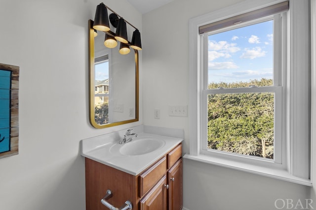 bathroom featuring vanity and a healthy amount of sunlight