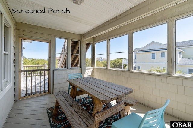 view of sunroom / solarium