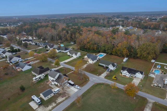 aerial view featuring a residential view