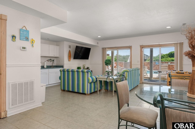 385 Deep Neck Rd Lot # 131, Corolla, NC 27927 - dining space with recessed lighting and light tile patterned flooring