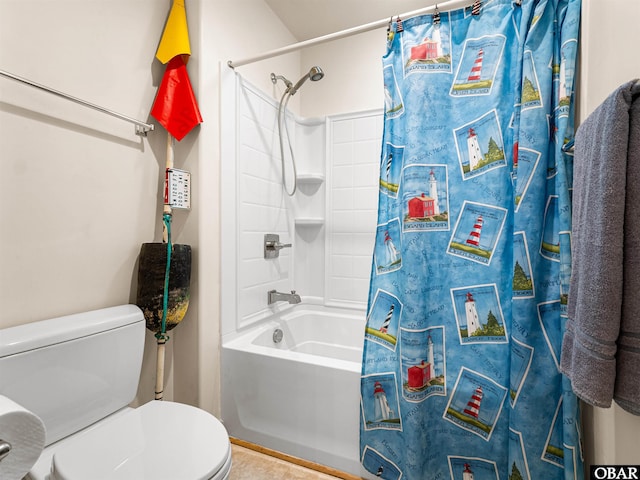 1672 Sandfiddler Rd Lot # 1 & 3, Corolla, NC 27927 - bathroom with toilet and shower / tub combo with curtain